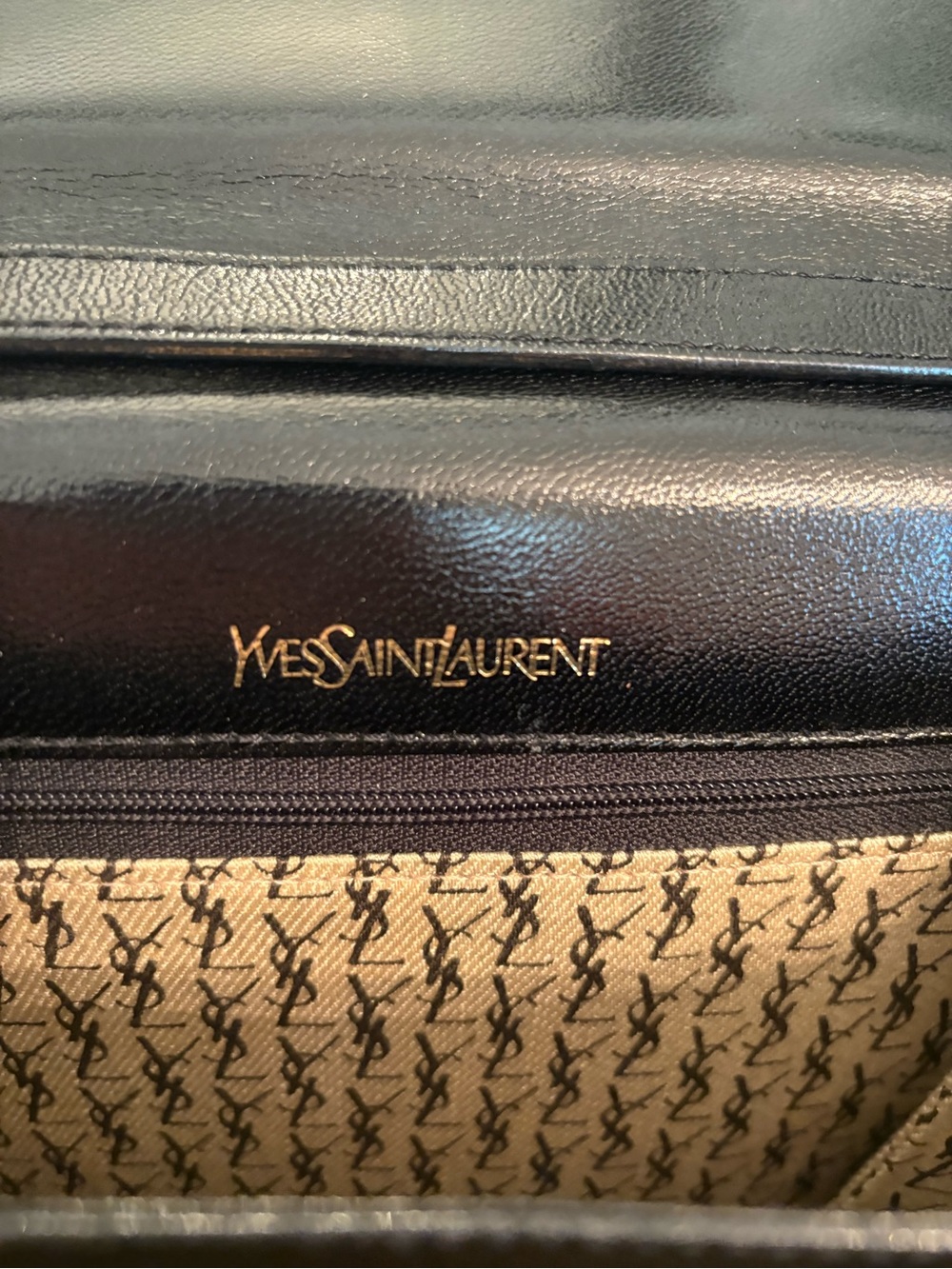 Vintage Yves Saint Laurent Black Leather Shoulder Bag with COA - Picture 5 of 9